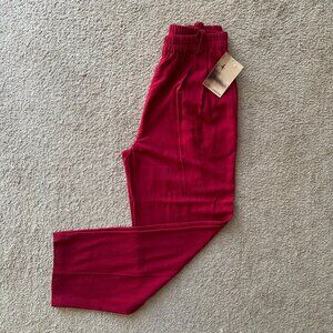 Marsh Landing Pants Womens Small (26x29) NWT 100% Silk Red Elastic Waist